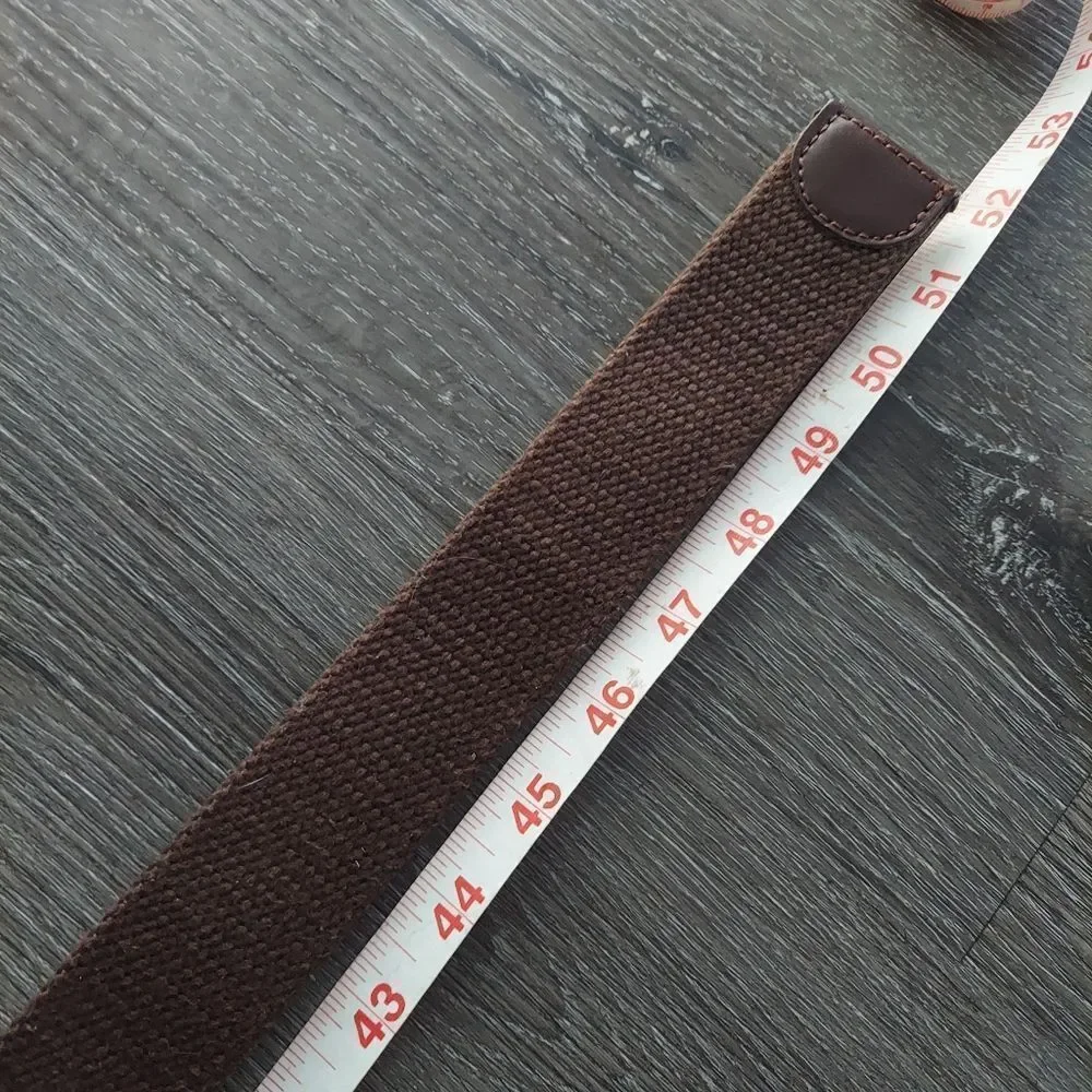 Brown Cotton Canvas Adjustable Belt 52